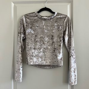 Long Sleeve Velvet Top